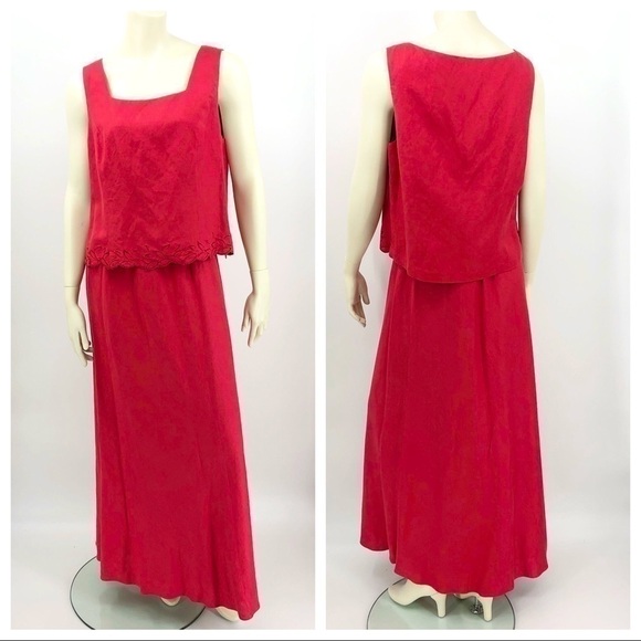 Adrianna Papell Women's 16 Pink Lined Skirt Set - Picture 11 of 11